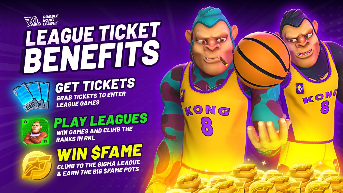 Get Tickets, Play Leagues, Win $FAME 🎟️

League Tickets are your golden key to climbing the ranks, earning $FAME, and unlocking exclusive rewards 🏆💰

💥 Dominate Leagues
💥 Climb To The Sigma
💥 Earn $FAME Rewards

Someone say $FAME in-store offers? 👇