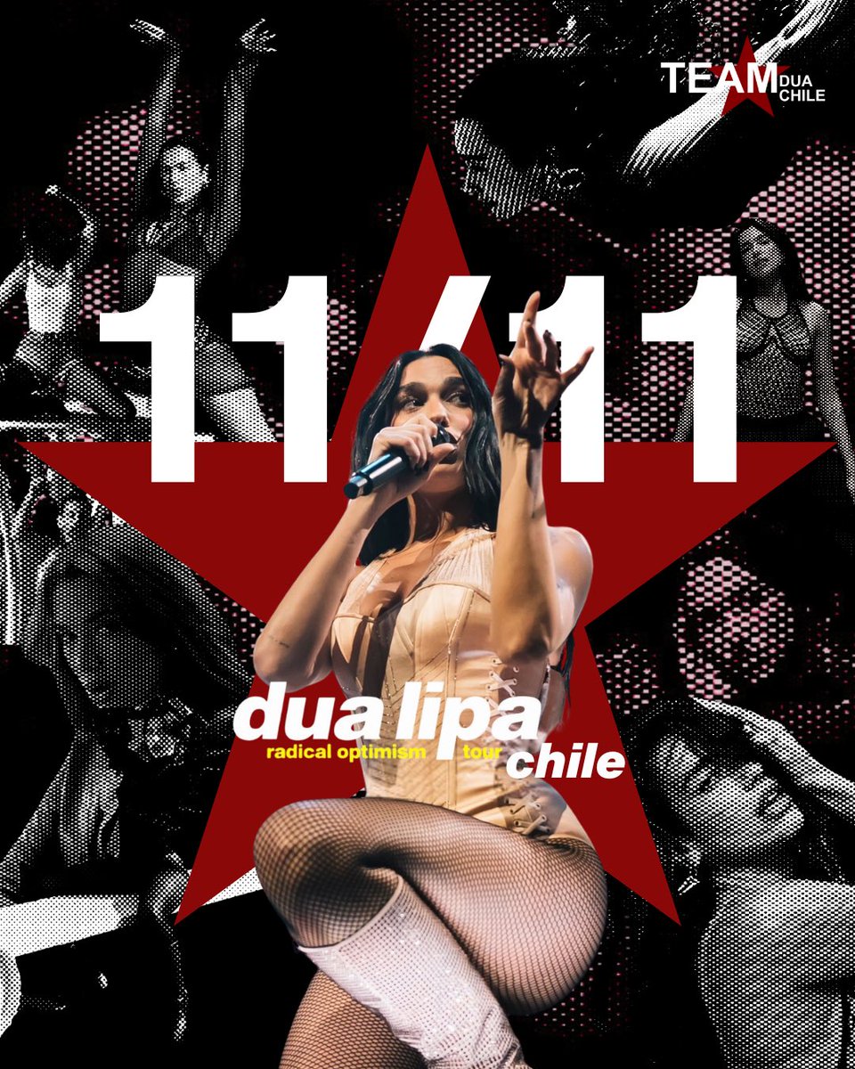 teamduachile's tweet photo. 11/11 🚨🎤🪩
La fecha está marcada y el corazón latiendo más fuerte que nunca ❤️‍🔥
Dua Lipa vuelve a Chile con el Radical Optimism Tour
y no estamos listxs para lo que se viene… ¡Estamos más que listxs para hacer historia!

¿Quién más ya está contando los días?

🏟️ Nos vemos en el Estadio Nacional

#DuaLipa #RadicalOptimismTour #DuaLipaChile #TeamDuaChile