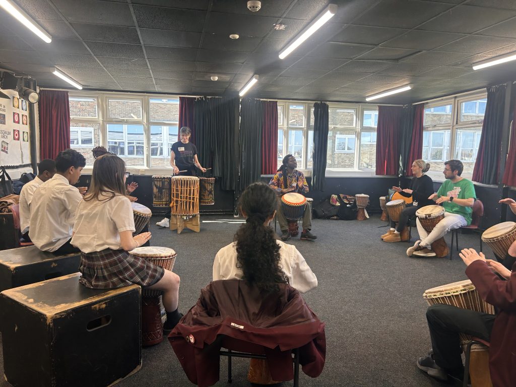 African Drumming Workshop at the Academy dlvr.it/TJtdsL #Drums #Music #SpeakOut <a href="/elatrust/">Empower Learning Academy Trust</a>