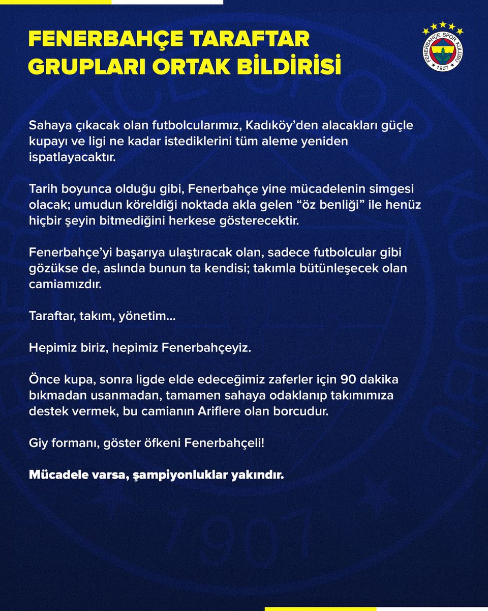 Mücadele varsa şampiyonluklar yakındır!