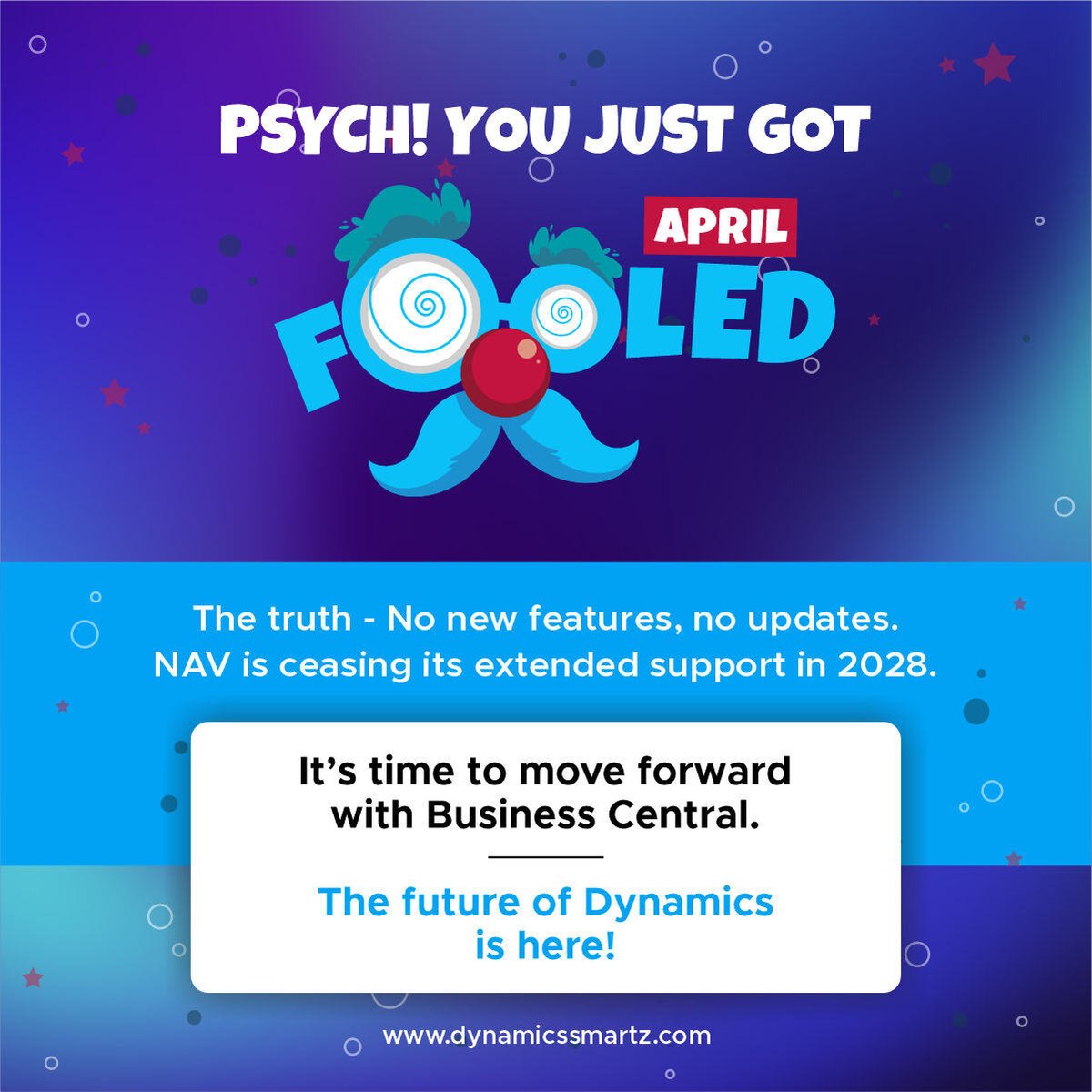dynamicsSmartz_'s tweet image. Did we get you? 😉 Happy April Fool&apos;s Day! 

While the idea of extended NAV support might have been tempting, the reality is that Business Central is the future. 
Let&apos;s discuss how:
hubs.la/Q03fjBFp0 

#AprilFools #DynamicsNAV #BusniessCentral #MsDyn365 #mspartners