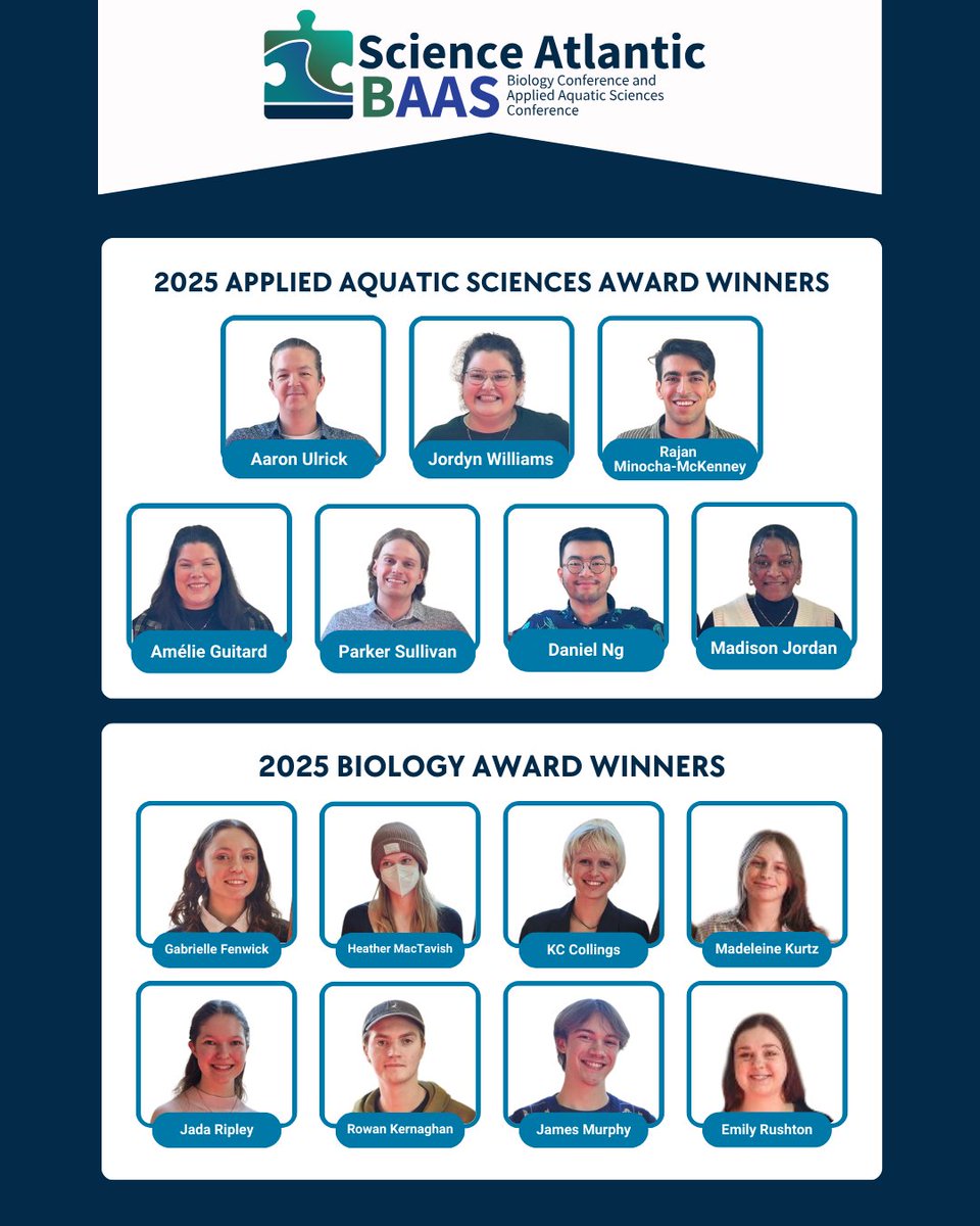 Congratulations to the 2025 Applied Aquatic Sciences Award Winners and the 2025 Biology Award Winners!🎉🔬🐠

To read more about the winners and the awards, click the link in our bio🔗
