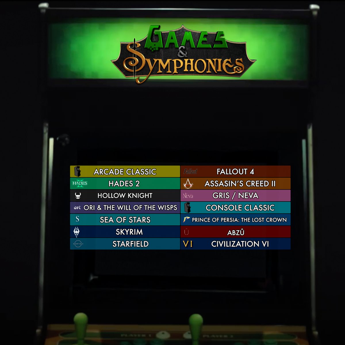 Games&Symphonies (@gamessymphonies) on Twitter photo Aquí tenéis el setlist de este sábado. ¿Nos vemos en el Palau de la Música Catalana? ¡Quedan pocas entradas!
📅 05/04 - 17.30 h y 21 h
🎟️ ocpmc.cat/videojocsosv
🎻 <a href="/OSValles/">Simfònica del Vallès (OSV)</a>
📍 <a href="/palaumusicacat/">Palau de la Música Catalana</a>
🗣️ <a href="/corjoveaunio/">Cor Jove Amics Unió</a> Aquí tenéis el setlist de este sábado. ¿Nos vemos en el Palau de la Música Catalana? ¡Quedan pocas entradas!
📅 05/04 - 17.30 h y 21 h
🎟️ ocpmc.cat/videojocsosv
🎻 <a href="/OSValles/">Simfònica del Vallès (OSV)</a>
📍 <a href="/palaumusicacat/">Palau de la Música Catalana</a>
🗣️ <a href="/corjoveaunio/">Cor Jove Amics Unió</a>
