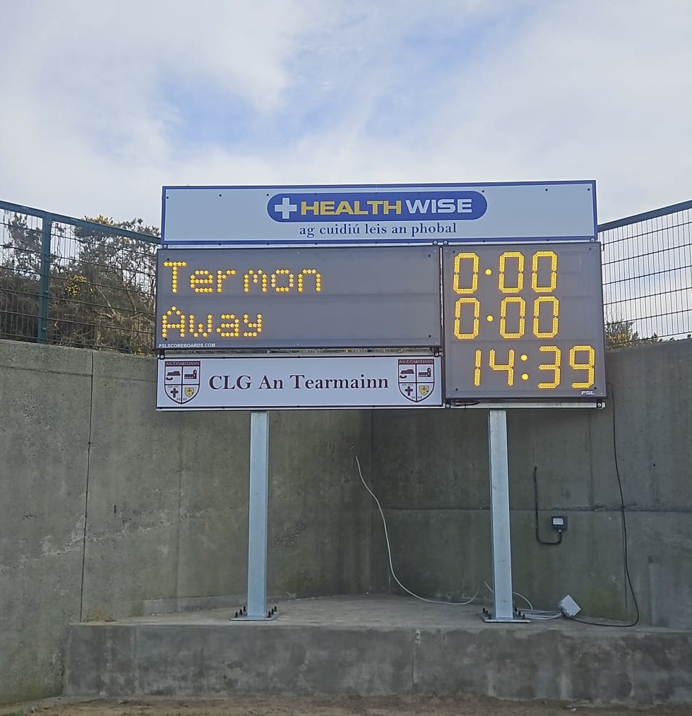 CLG An Tearmainn (@clgantearmainn) on Twitter photo New addition to the Burn Road!
Huge thank you to James & Catherine Cassidy & <a href="/HealthwisePhG/">Healthwise Pharmacy</a> for their generous support.
Supplied by <a href="/FSLScoreboards/">FSL Scoreboards</a> New addition to the Burn Road!
Huge thank you to James & Catherine Cassidy & <a href="/HealthwisePhG/">Healthwise Pharmacy</a> for their generous support.
Supplied by <a href="/FSLScoreboards/">FSL Scoreboards</a>