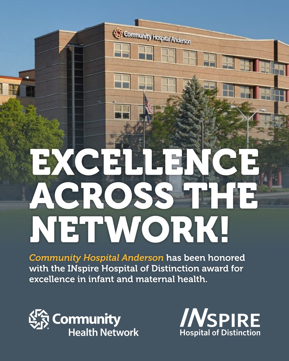CommHospAnd's tweet image. We are pleased to share that Community Hospital Anderson has been awarded the INspire Hospital of Distinction recognition for the 5th year in a row, by @ihaconnect, for our commitment to infant and maternal health! Learn more at: ecommunity.com/news/2025/comm…