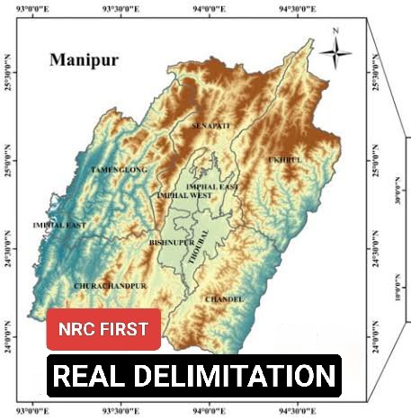 Manipur, let there be a REAL DELIMITATION !

Delimitation without NRC is nothing but a "Fraudulent Delimitation".

Why are the Myanmar origin Chin-Kuki immigrants who occupied Manipur hills afraid of NRC ???

CC: <a href="/narendramodi/">Narendra Modi</a> <a href="/AmitShah/">Amit Shah</a> <a href="/rashtrapatibhvn/">President of India</a> <a href="/rajnathsingh/">Rajnath Singh</a> <a href="/BJP4India/">BJP</a>