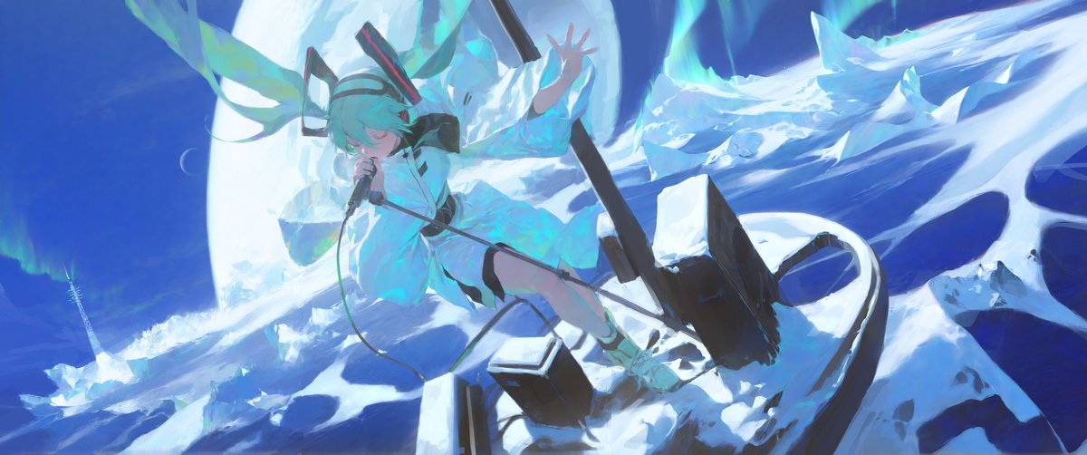 #AIart  #Miku  #初音ミク 感觉想保持这种质感的同时又画硬材质好难