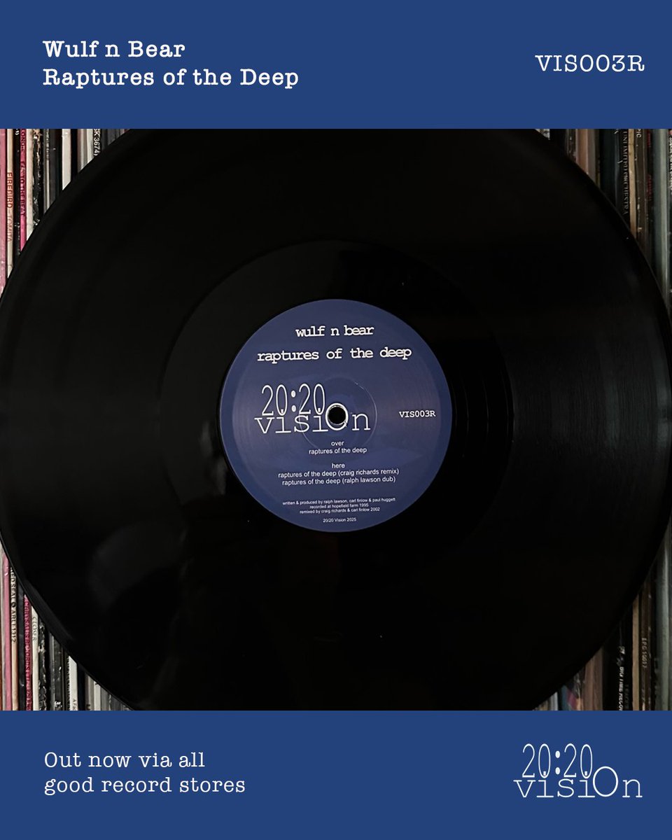 VIS003R: Wulf N Bear - Raptures Of The Deep

This early 20/20 Vision classic arrives re-released alongside a previously unreleased dub version courtesy of Ralph Lawson and a highly sought-after Craig Richards remix. 👀

🔗 link in bio.