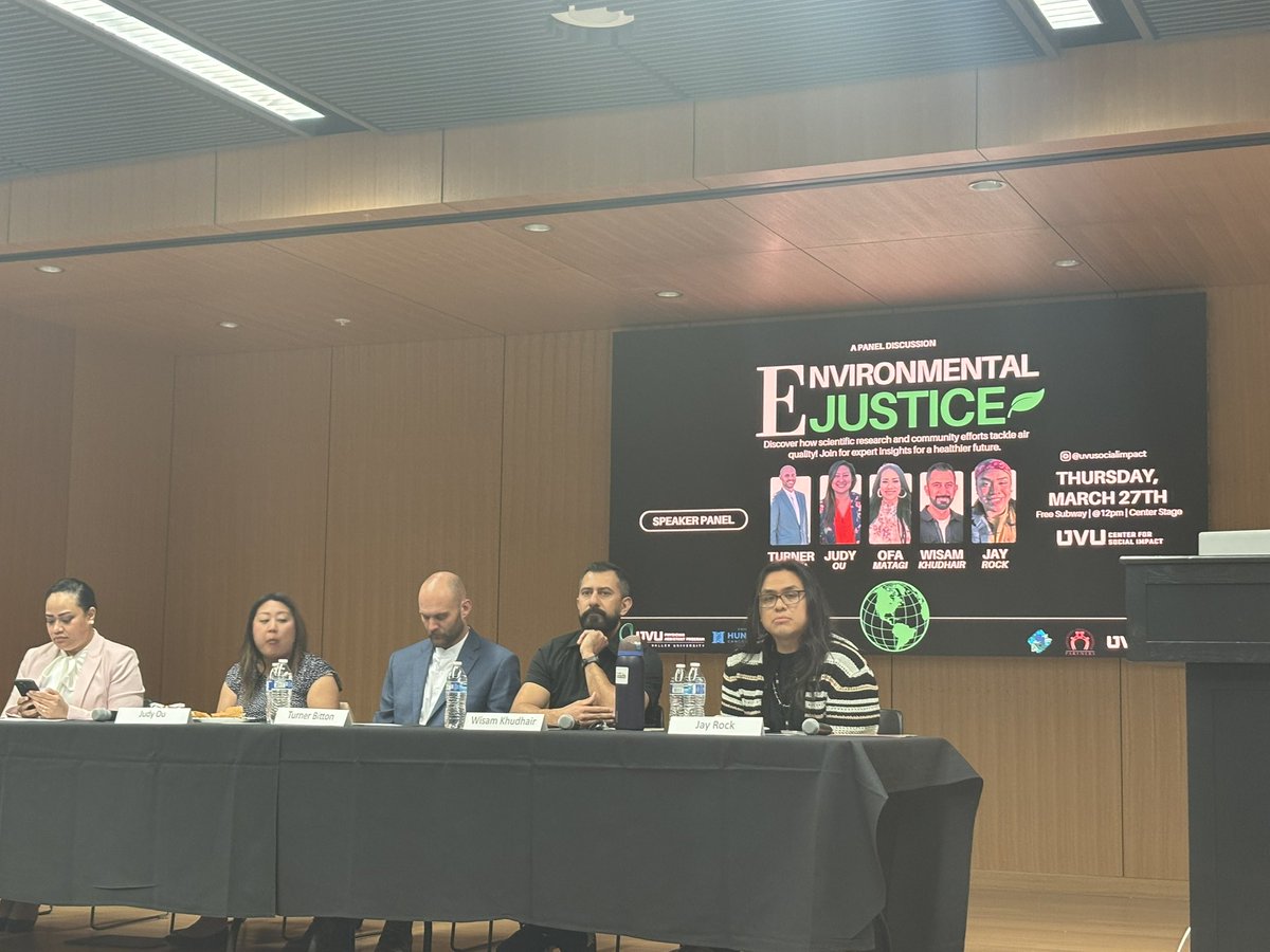 UtahIMF's tweet image. Last Thursday, UIMF Vice President McKay Jones hosted an Environment Justice Panel to further expand on a joint research project with UIMF President Janessa- Michelle Purcell.
#uimf #uvu #evironmentalawareness #mountainsmatter