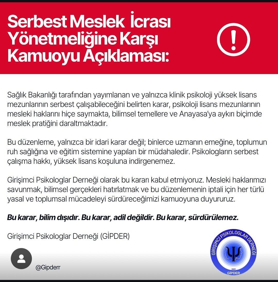 #PsikologlarİtirazEdiyor