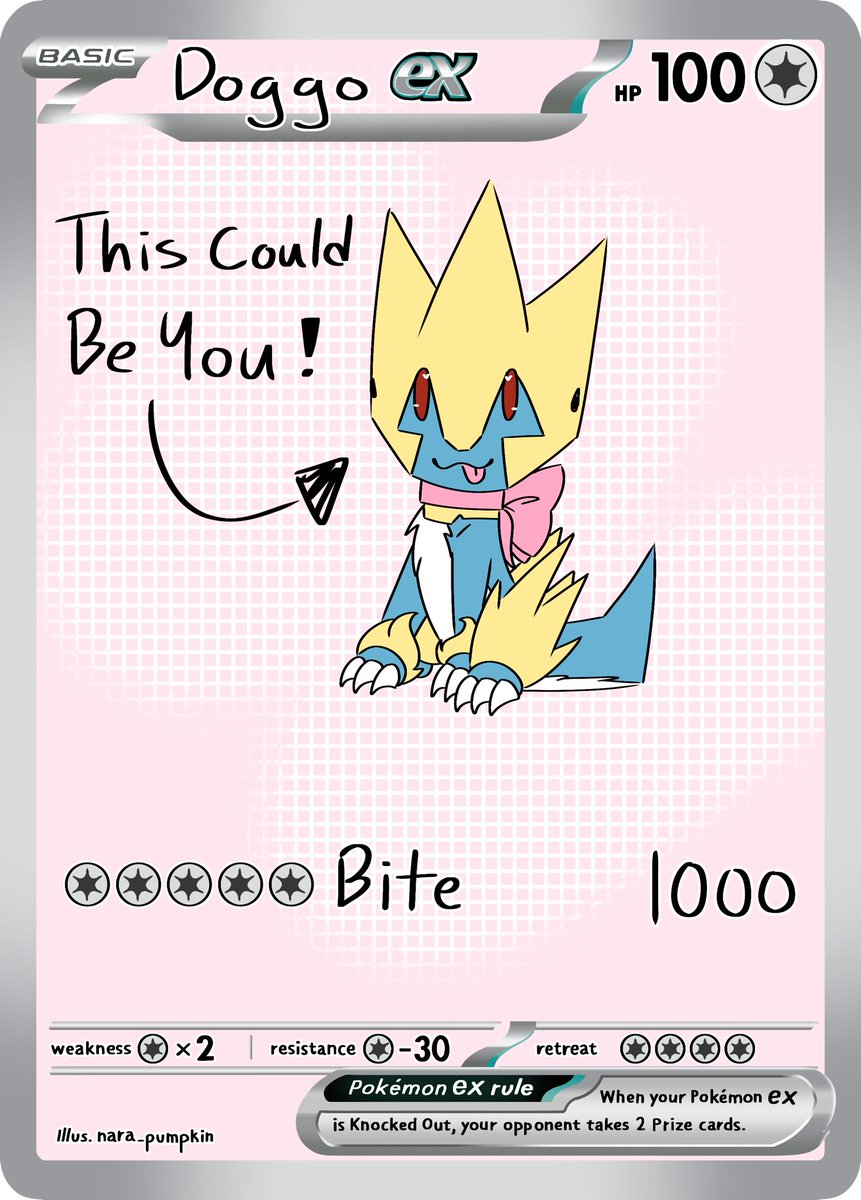 nara_pumpkin's tweet photo. It may be April fools but this is no joke! ✨

I’m doing a raffle for full art pkm card illustrations! Different customizations available 

2 winners!
Like, follow and repost to join✨

It can be a Pokémon or trainer (cannon or oc) open for 48 hours! Extra info in comments https://t.co/v8FPYffAvI