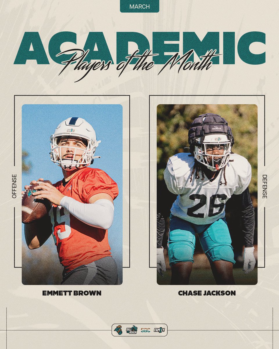 Academic Players of the Month of March📚 

<a href="/emmettbrown09/">Emmett Brown</a> 
<a href="/dc_cjackson2/">Chase Jackson</a> 

#BALLATTHEBEACH | #FAM1LY | #TEALNATION