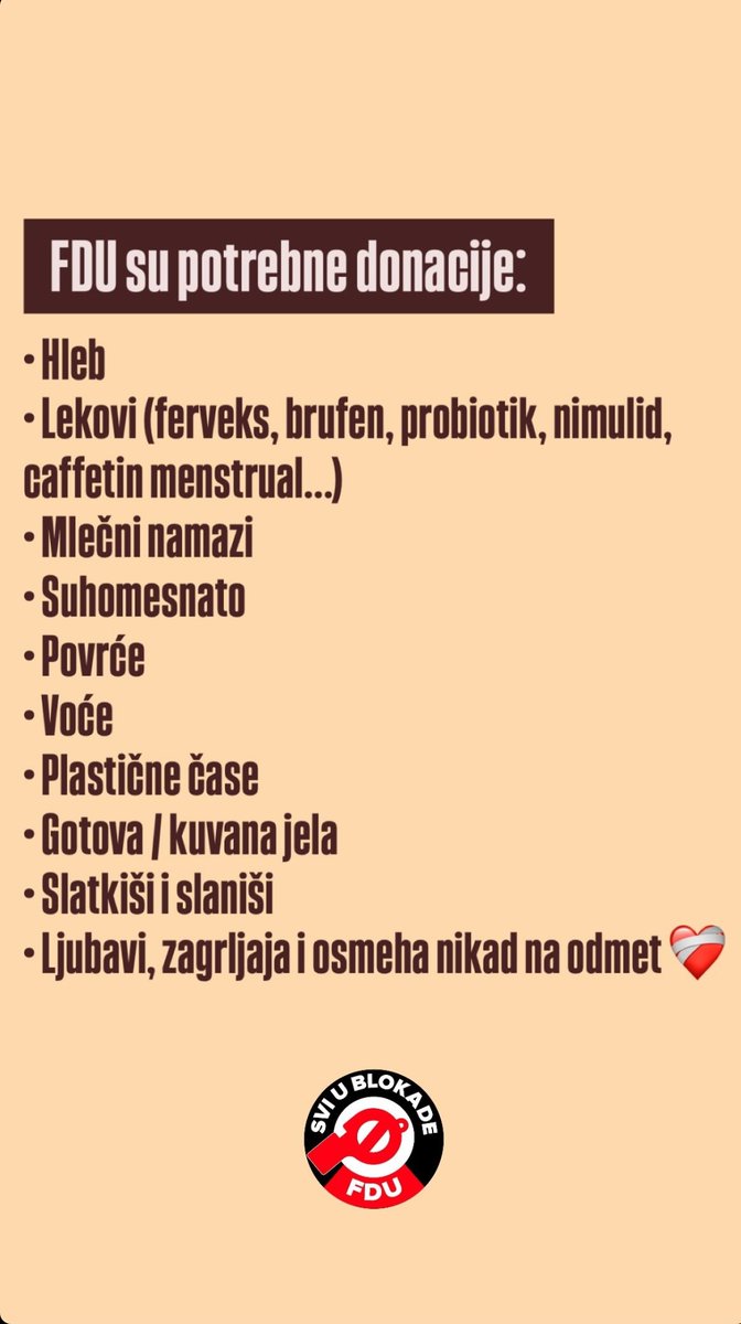 sviublokade_fdu's tweet photo. Potrebna nam je pomoć 💚 https://t.co/UzNAvr2miw