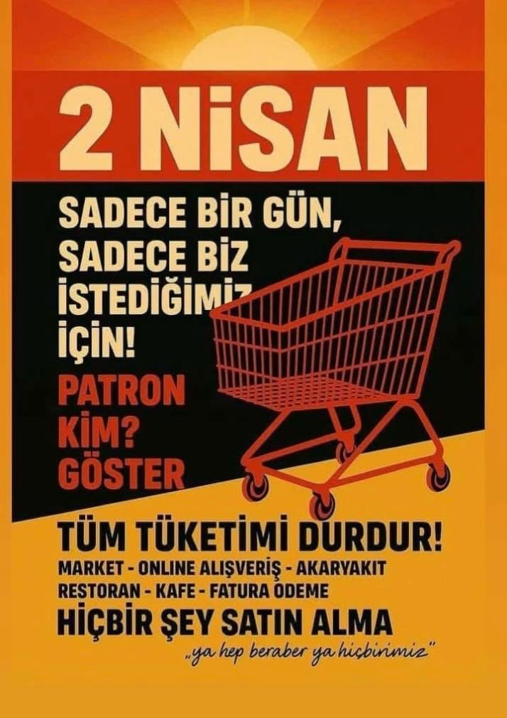 Yarın boykot var diye bugün fazladan alışveriş yaparsak boykotumuz bozulur GEORGE ORWELL