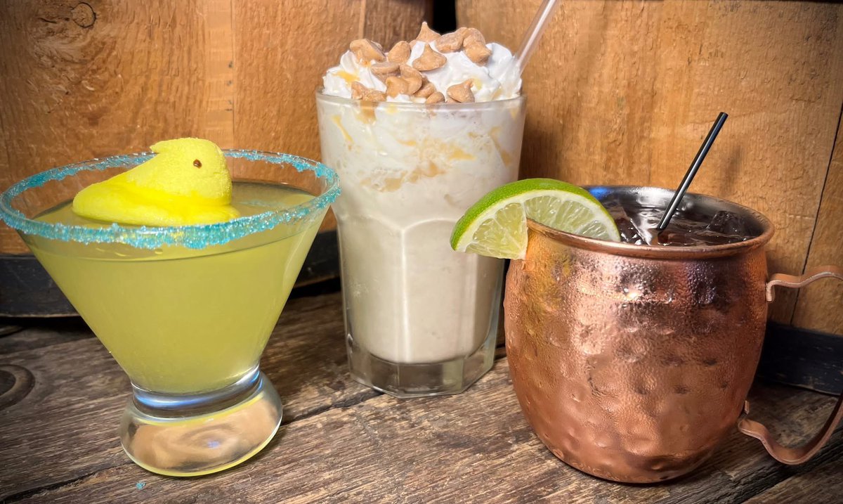 This is Not an April Fool's Joke! 
Get Down Here &amp; Try Our Spring Drink Features:
 *PEEPS MARTINI
 *PEANUT BUTTER WHITE RUSSIAN
 *SANGRIA MULE