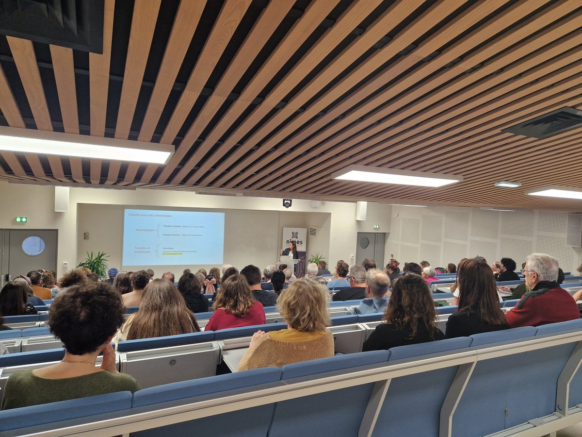 Nîmes Université (@unimesfr) on Twitter photo 🧠Semaine de l'autisme à #unimesfr !
Conférence sur "les mouvements répétés dans les #TSA" avec <a href="/LaurieGalvan_EC/">Laurie Galvan 🔬🧠</a>, MCF en #Neurosciences.
👉Laurie Galvan, étudie comment moduler certaines cellules #cérébrales pour réduire les mouvements répétés causés par le #stress.
#Autisme 🧠Semaine de l'autisme à #unimesfr !
Conférence sur "les mouvements répétés dans les #TSA" avec <a href="/LaurieGalvan_EC/">Laurie Galvan 🔬🧠</a>, MCF en #Neurosciences.
👉Laurie Galvan, étudie comment moduler certaines cellules #cérébrales pour réduire les mouvements répétés causés par le #stress.
#Autisme