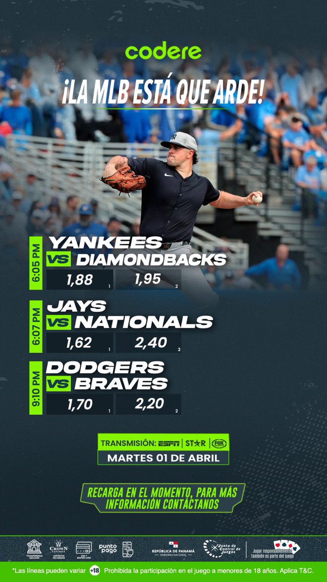 Nada como la emoción de un home run  en la novena entrada.⚾️ La MLB nos tiene otra temporada llena de momentos inolvidables. ¿Listos para el espectáculo?