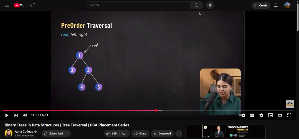 iamaditya_3's tweet image. Day 87 of #100DaysOfCode 

I resumed my DSA journey after college!
Implemented Tree Traversals on a Binary Tree:
Preorder, Inorder, Postorder, Level Order traversal
Pushed the code to GitHub.

Did less due to college work, but more to come tomorrow!

#Cplusplus #BinaryTree #DSA