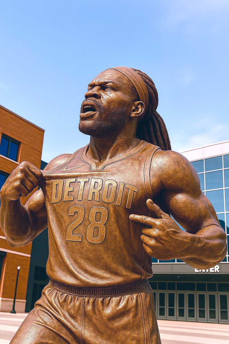 New Pistons statue at LCA ☠️ 

#DetroitvsEverybody #detroitbasketball