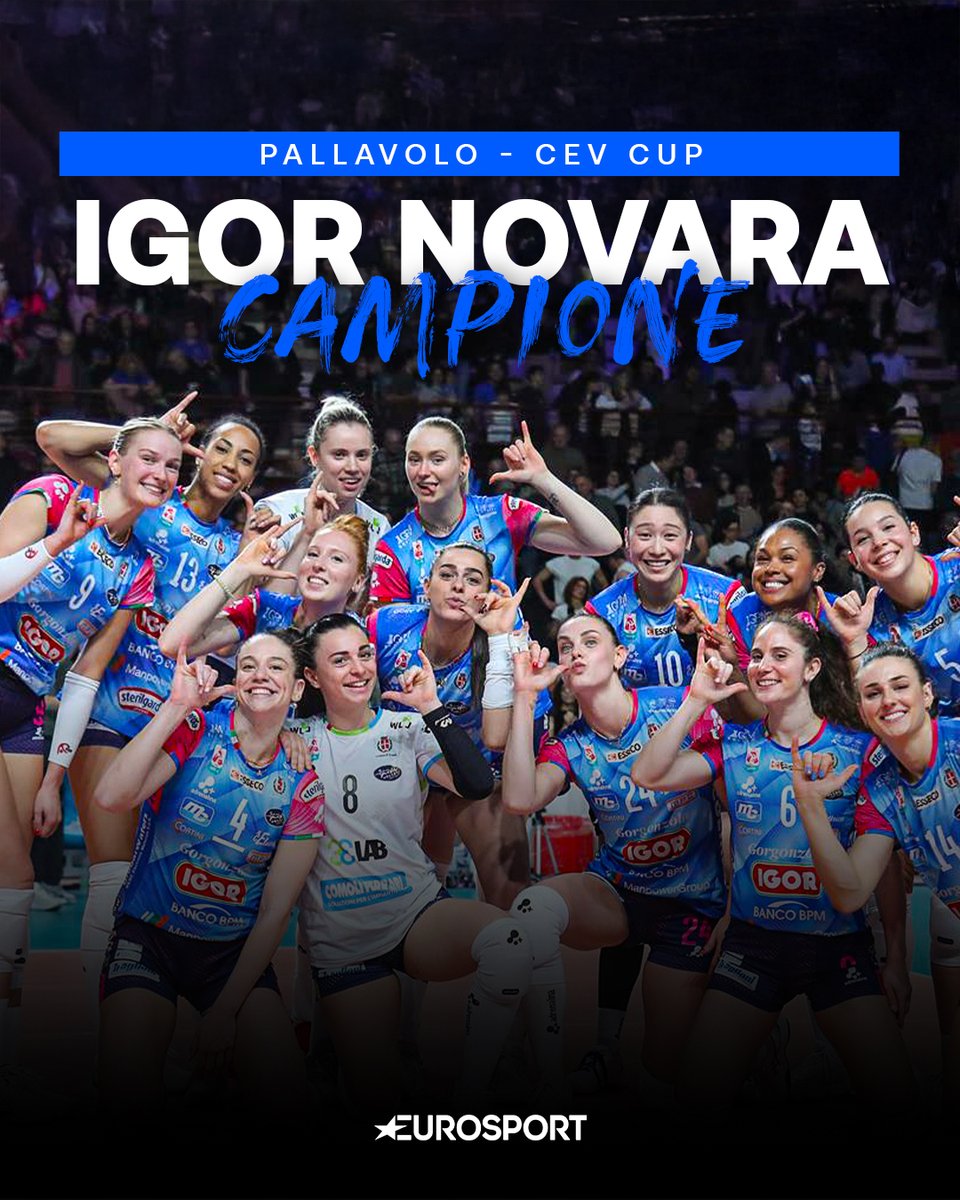 NOVARA SI PRENDE L’EUROPA! 🎯🇪🇺🏆

Non bisogna aspettare nemmeno la fine del match, visto che il 2-0 sull’Alba Blaj basta a laureare le Zanzare campionesse in Cev Cup 👏🏻

L’ultimo titolo continentale che mancava in bacheca, il 2° consecutivo dopo la Challenge Cup del 2024 🏐🇮🇹