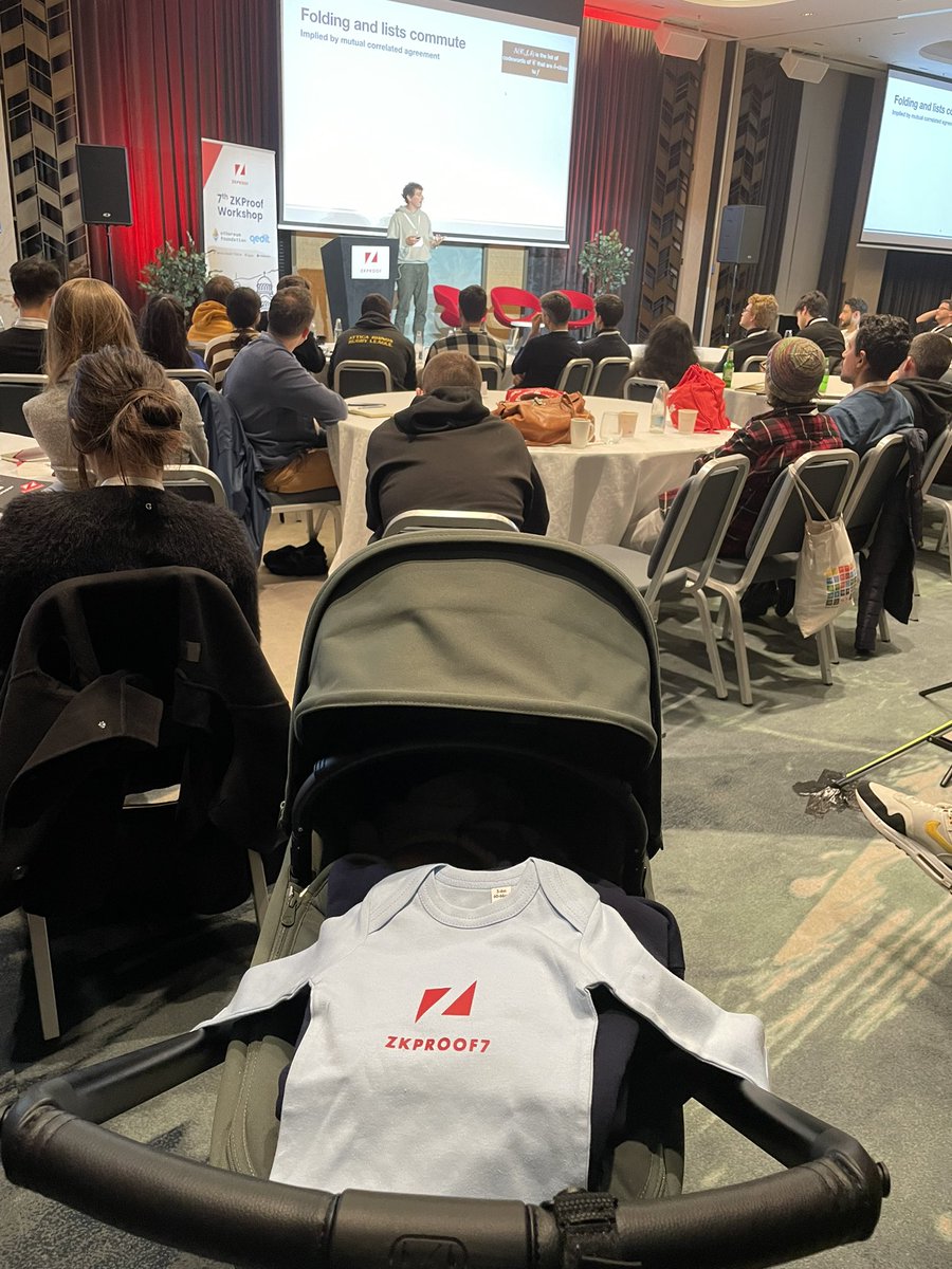 Sarah (@sarahazouvi) on Twitter photo Super grateful for how welcoming everyone at <a href="/zkproof/">ZKProof Standards</a> was to our baby SNARK last week for ZKProof7 🦈
And special thanks to the organisers for the adorable bodysuit 😍❤️ Super grateful for how welcoming everyone at <a href="/zkproof/">ZKProof Standards</a> was to our baby SNARK last week for ZKProof7 🦈
And special thanks to the organisers for the adorable bodysuit 😍❤️