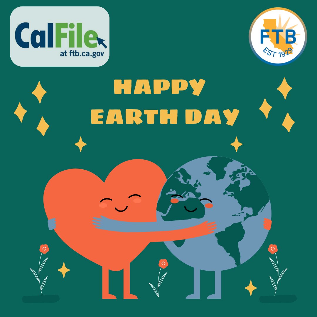 In honor of Earth Day, save some paper by filing with #CalFile! It’s free, fast, and incredibly easy! ftb.ca.gov