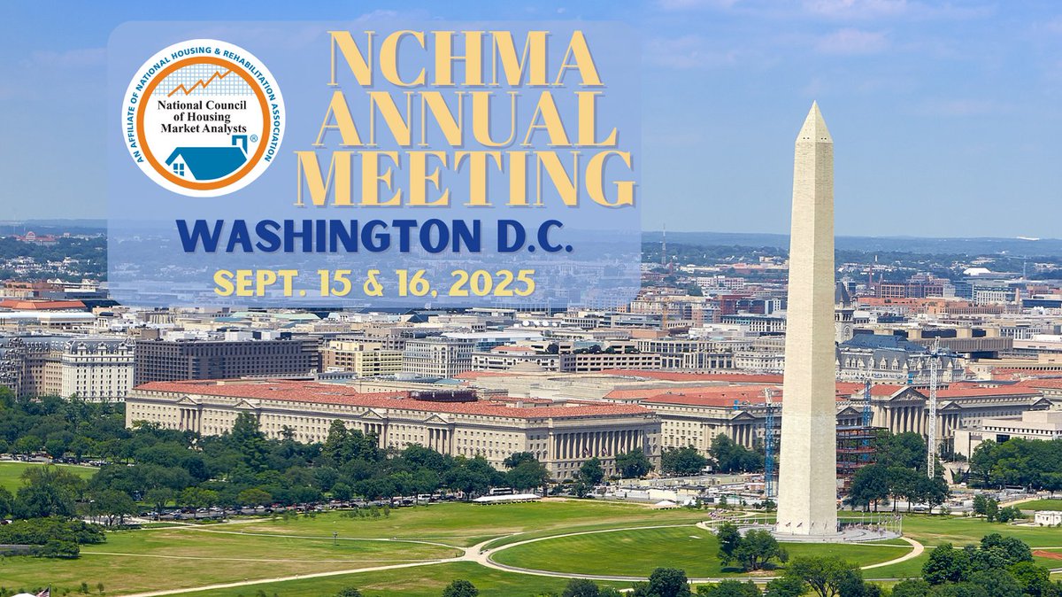 SAVE THE DATE: September 15 &amp; 16, 2025

Join NCHMA at the 2025 Annual Meeting! Connect with industry experts, gain valuable insights, and stay ahead of the latest data trends in housing market research and analysis.

More info: housingonline.com/events/nchma-a…