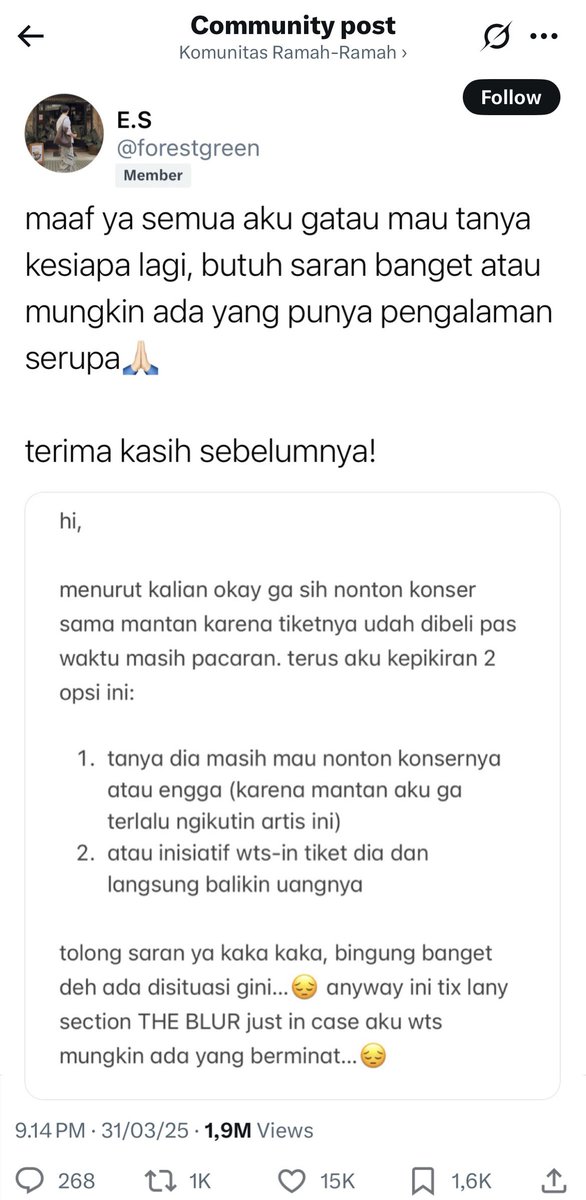 mirroreballs's tweet image. ; anything 4 u 

nonton konser bareng mantan? 

#williamest au.