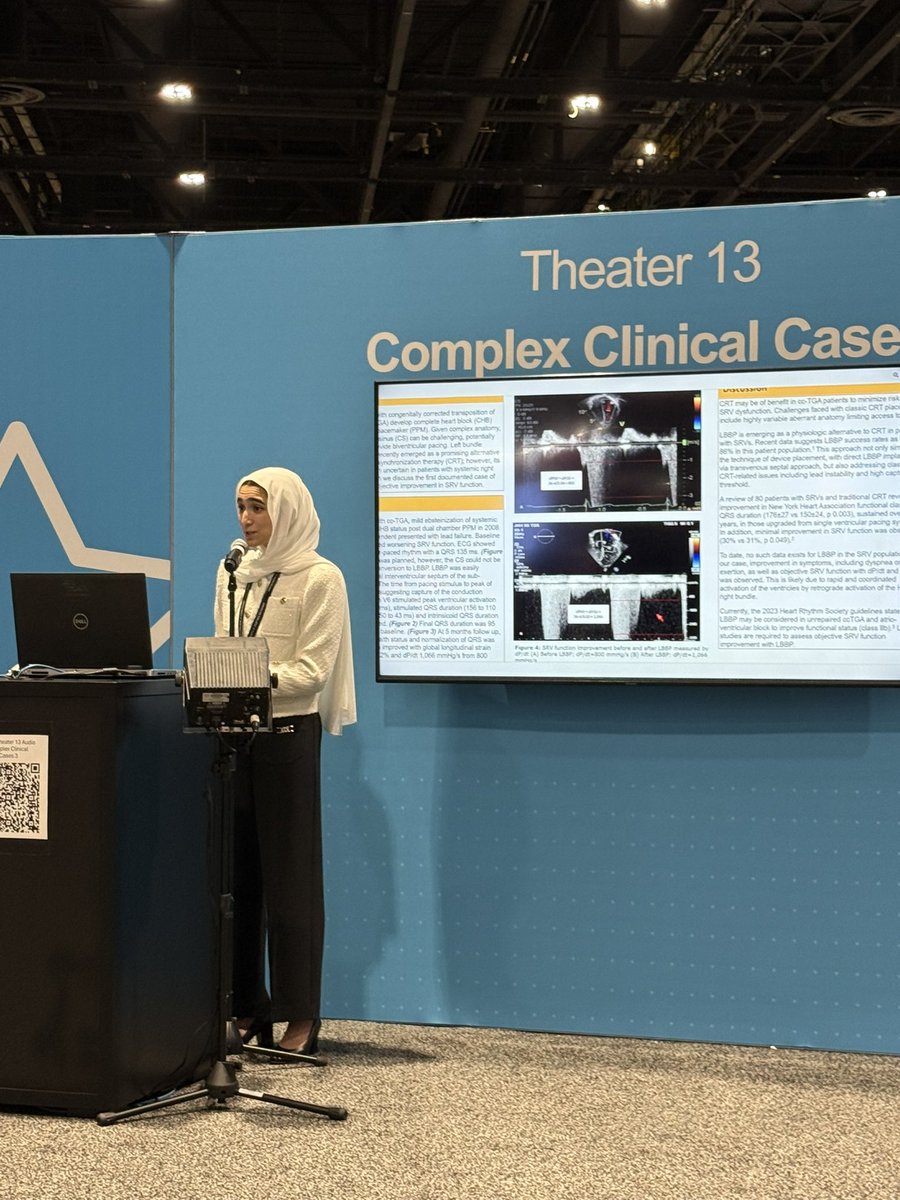 RawanAAmir's tweet image. It was such a joy to present our work on systemic right ventricles & contribute to the Complex Clinical Cases sessions!🫀
Big thank you to everyone who stopped by, asked thoughtful Qs & reminded me why we do this ✨
Let’s advance #ACHD care together ❤️
#CardioTwitter #ACC25