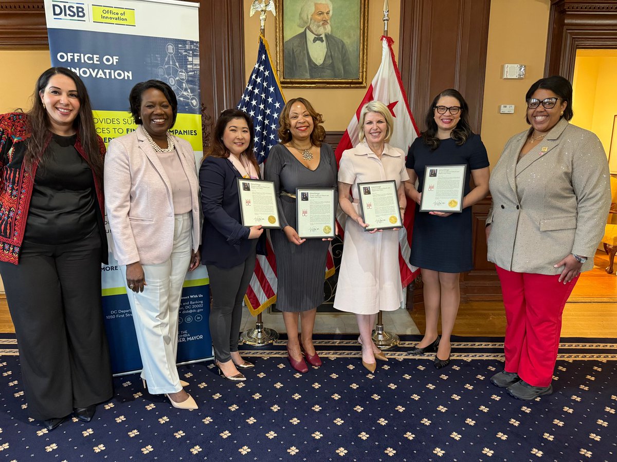 DCDISB's tweet photo. Last night, DISB and @DCMOWPI wrapped up #WomensHistoryMonth by honoring the trailblazing women shaping the future of fintech and digital asset policy.
  
Thank you to everyone who joined us to spotlight the role of women in putting DC on the map as a hub for innovation! https://t.co/qolp904MSB