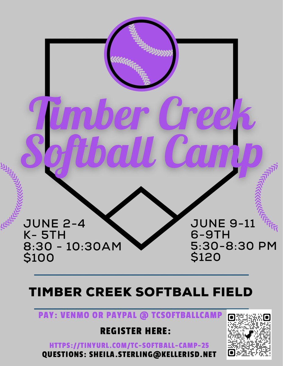 Timber Creek Softball (@timbercreeksb) on Twitter photo π₯FUTURE SOFTBALL FALCONSπ₯
Come on out for some great coaching, improve those skills or learn a new sport, and just have a good time with our staff and players!
We hope to see you this summer!
<a href="/EagleRidgeKISD/">Eagle Ridge KISD</a> π₯FUTURE SOFTBALL FALCONSπ₯
Come on out for some great coaching, improve those skills or learn a new sport, and just have a good time with our staff and players!
We hope to see you this summer!
<a href="/EagleRidgeKISD/">Eagle Ridge KISD</a>