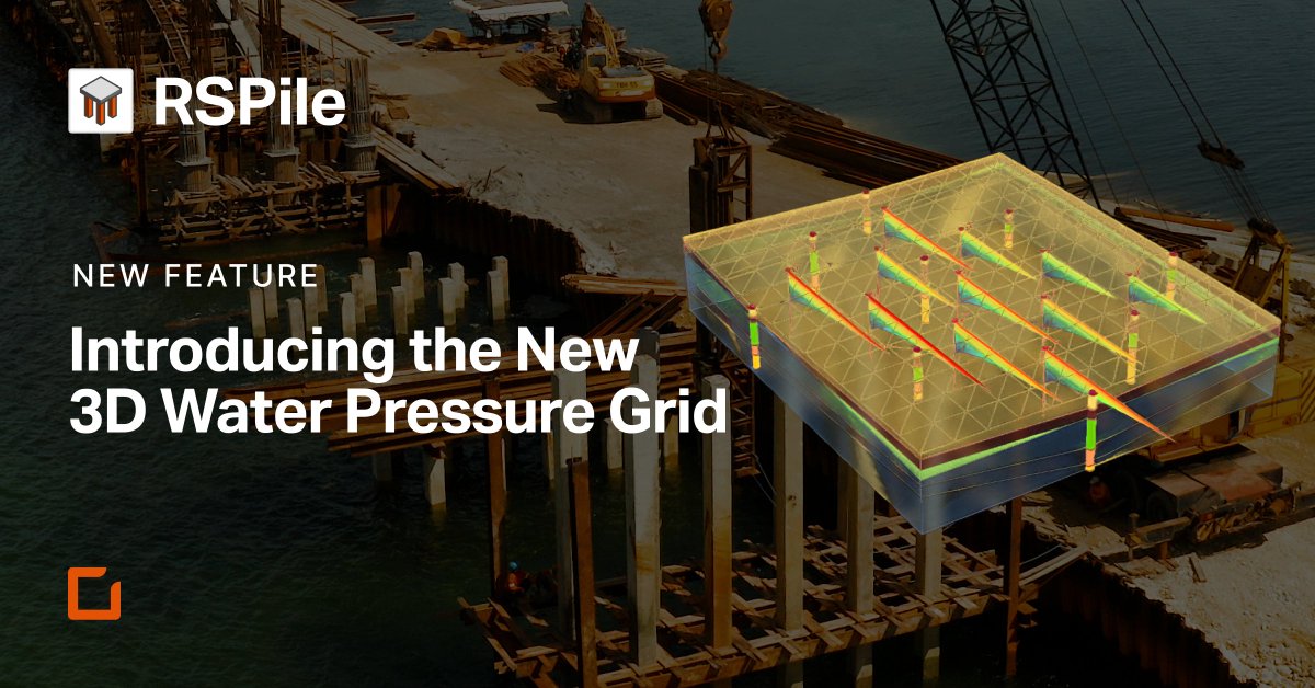 Rocscience's tweet image. Accounting for complex groundwater in your pile designs? 🌊🧱

RSPile’s new 3D Water Pressure Grid feature lets you model variable water pressure with precision, eliminating reliance on oversimplified horizontal water tables.

Read here: //bit.ly/4j8hSod

#Rocscience #3DModeling