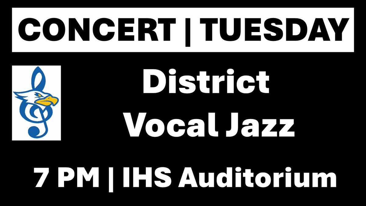 🗣️TONIGHT AT IHS! Music In Our Schools Month is technically over, but in West Irondequoit we ALWAYS have it! No foolin' about that!

Let's kick off April with some jazz, featuring Gold N' Blues and Sound Crowd tonight at 7 PM in the Auditorium! Admission is FREE!
