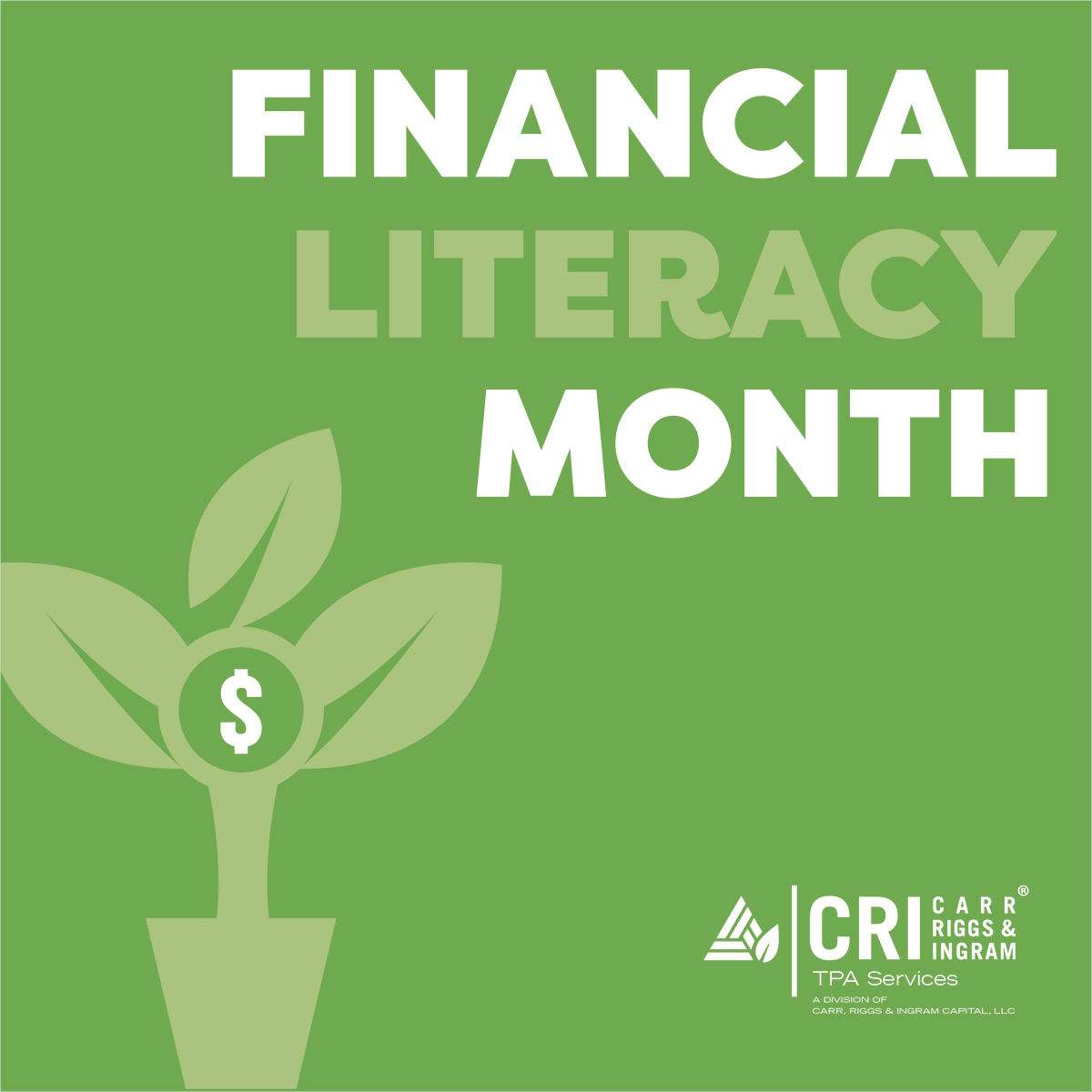 CRITPAServices's tweet photo. April is #FinancialLiteracyMonth, a reminder that smart #retirementplanning starts with informed decisions.

At CRI #TPA Services, we help employers design &amp; manage #retirement plans that are compliant &amp; tailored to their goals.

Visit https://t.co/1x8mW39D22 to learn more. https://t.co/6DtB1pGEtn