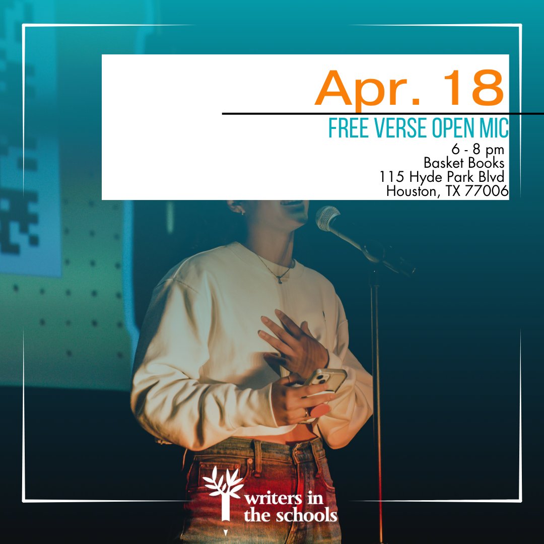 witshouston's tweet image. Happy April, everyone! We have a busy month ahead! Check out all of the fantastic programs we have coming up!

Wanna stay up to date on all things WITS? Then subscribe to our newsletter at witshouston.org/spotlight

#Meta4SlamSeries #AprilEvents #FreeVerse #WITSHouston