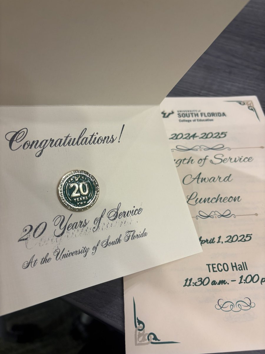 20-years of working at the <a href="/USouthFlorida/">University of South Florida</a>!!!

In 2005, Disney and the state universities were the only large employers in Florida which offered partner benefits. I sought , a position at USF because I knew I’d be safe if they found out I’m gay, and it’s become my home

Go Bulls🤘