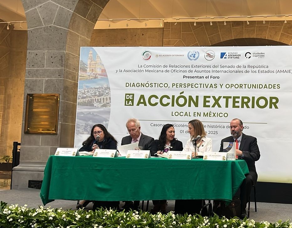 Estamos en el Foro Diagnóstico, perspectivas y oportunidades de la acción exterior local en México organizado por la <a href="/AMAIE_MX/">AMAIE</a> y el <a href="/senadomexicano/">Senado de México</a>

Se presentará una valoración sobre la acción exterior en México y se hablará sobre experiencias y visiones del futuro en el tema