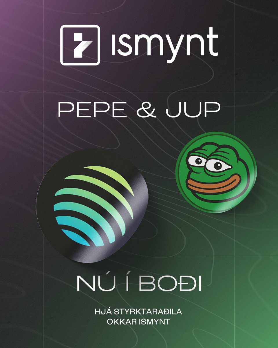 PEPE &amp; JUP NÚ Í BOÐI Á ISMYNT!

Styrktaraðili okkar Ismynt býður nú upp á PEPE og JUP!

Skoðaðu meira: ismynt.is