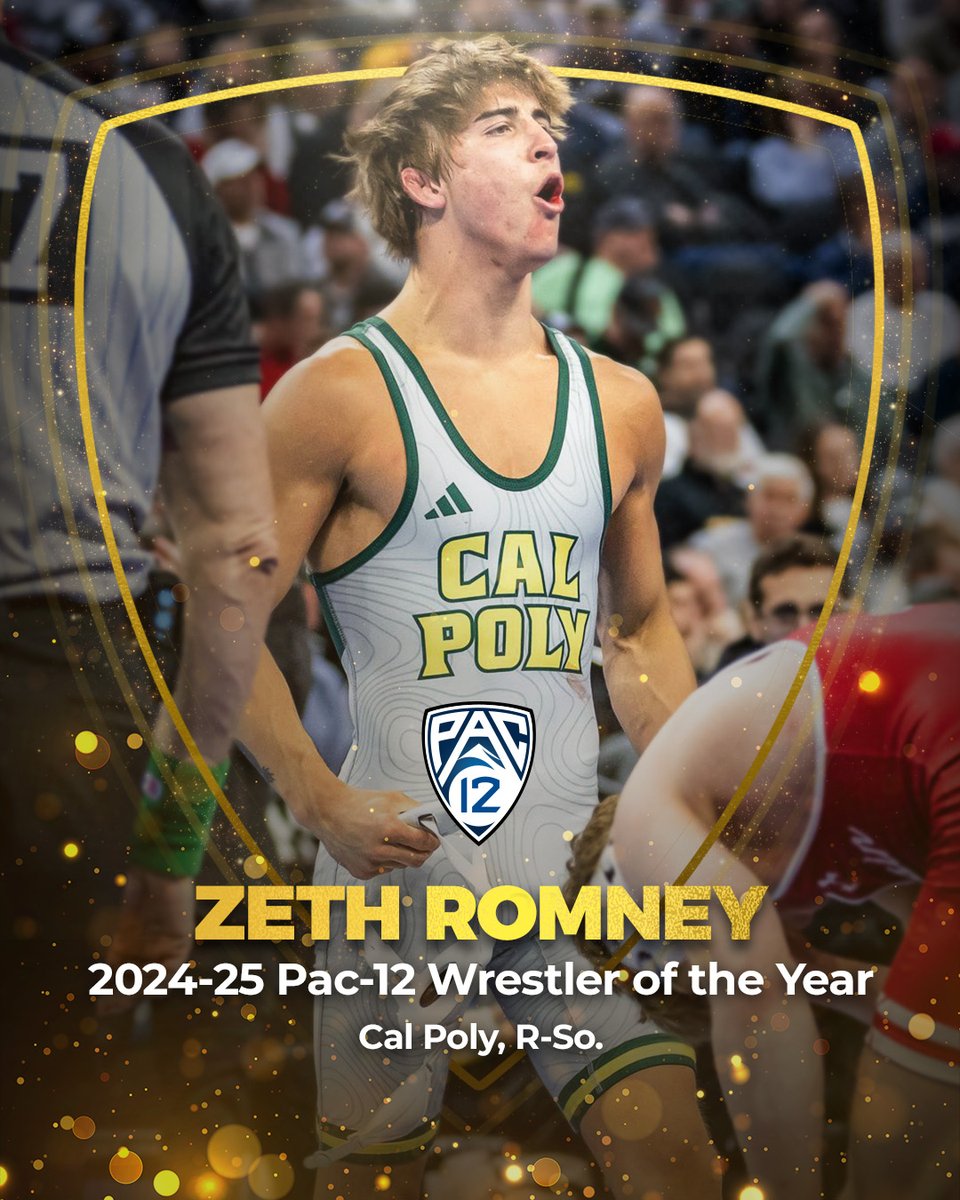 Pac-12 Conference (@pac12) on Twitter photo 2024-25 Pac-12 Wrestler of the Year: Zeth Romney, <a href="/CalPolyWrestle/">Cal Poly Wrestling</a>! 🏅
Full announcement: pac12.me/2425wrestle
#Pac12Wrestle 2024-25 Pac-12 Wrestler of the Year: Zeth Romney, <a href="/CalPolyWrestle/">Cal Poly Wrestling</a>! 🏅
Full announcement: pac12.me/2425wrestle
#Pac12Wrestle