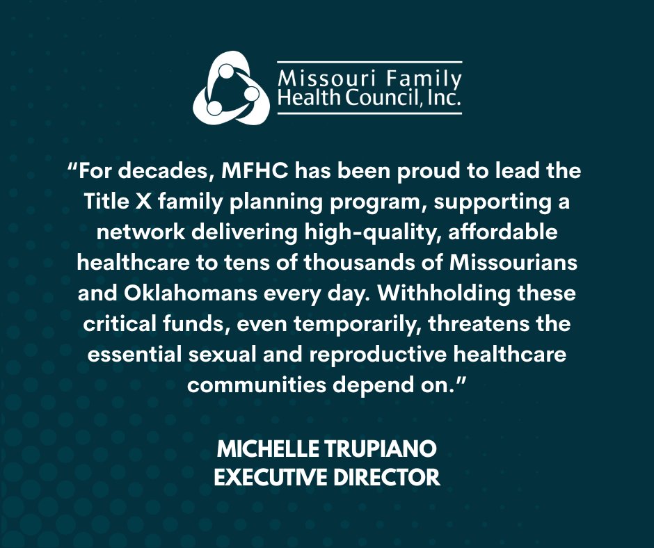 MOFHC's tweet image. Today marks the beginning of a new #TitleX budget period, but in an unprecedented move, MFHC is among multiple grantees to have federal funding withheld by HHS. Read more in our press release: bit.ly/43BM1rE