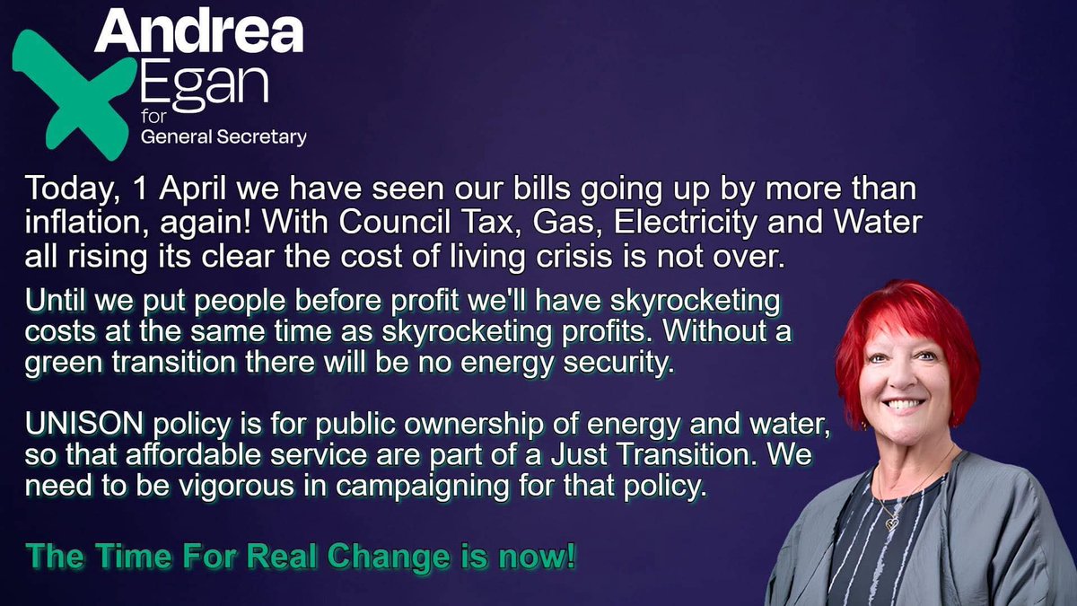 Andrea4GS's tweet image. It is clear the cost of living crisis is not over!

Until we put people before profit we&apos;ll have skyrocketing costs at the same time as skyrocketing profits. 

#UNISON #UNION #TimeForRealChange