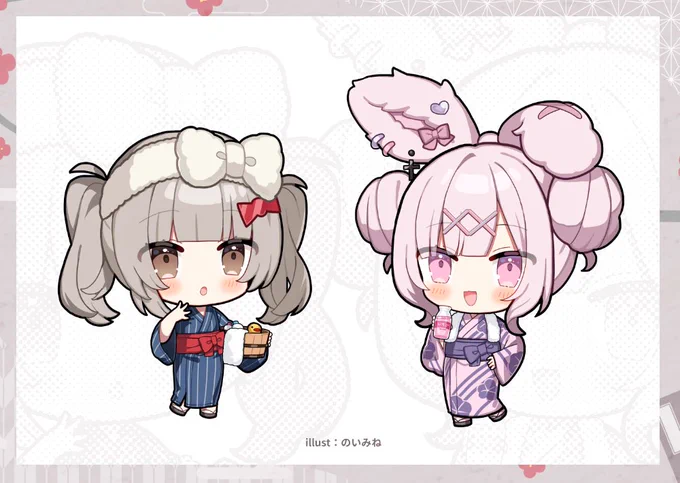 【お仕事告知】あみゅみねお風呂グッズミニキャライラストを描かせていただきました!4月30日までの受注生産!フルセット特典には直筆サインが付きます何卒よろしくお願いいたします!!#あみゅ〜じあむ 