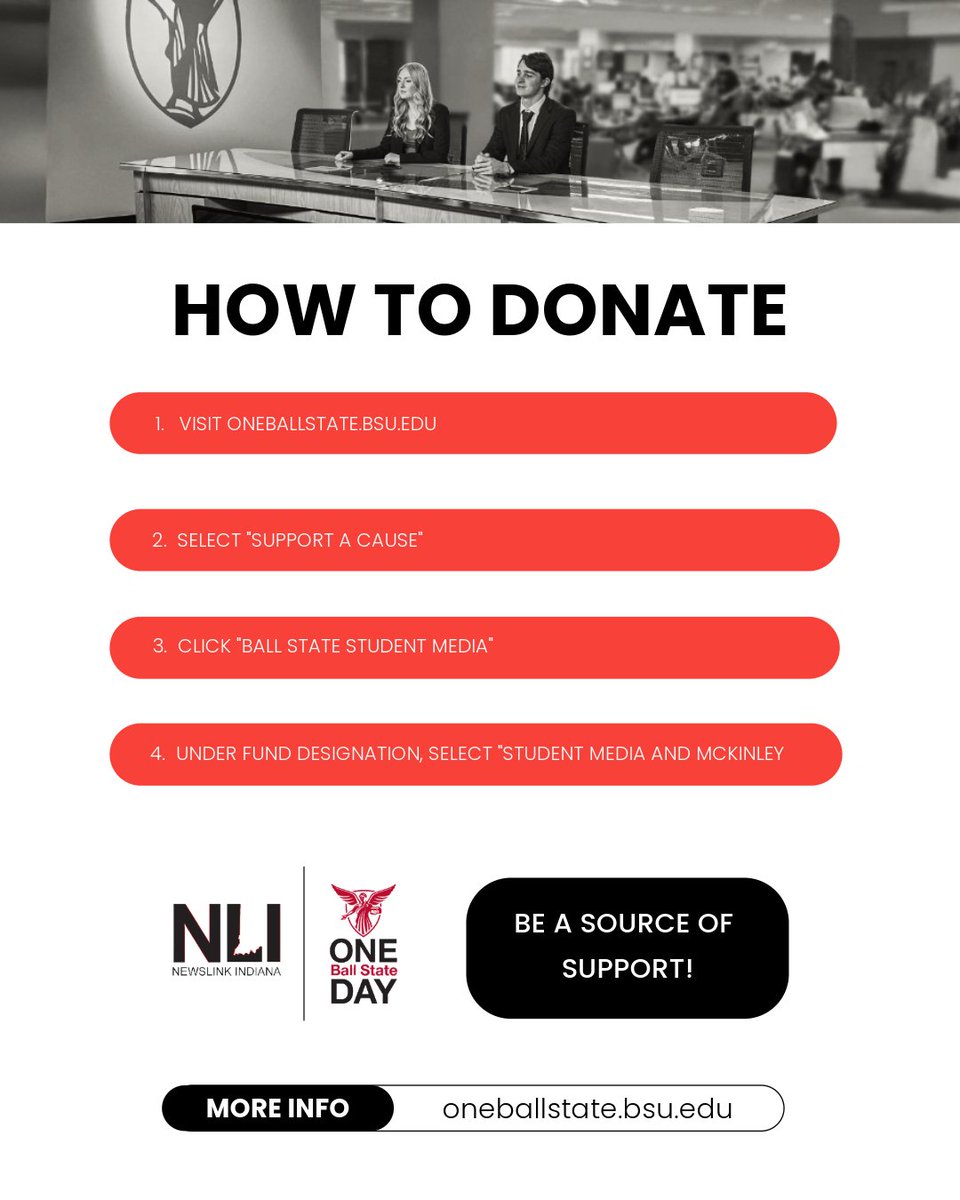 Join the Cardinal community TOMORROW in supporting Ball State! Every donation makes a difference in supporting student media! Visit oneballstate.bsu.edu for more information.

#OneBallStateDay