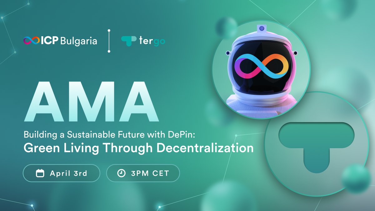 tergo_global's tweet photo. Web3 for the planet? Yes, please.

🗓️ April 3, 2025
⏰ 15:00 CET

This Thursday, we're teaming up with @icphub_BG for an AMA on how decentralization and DePIN can power climate solutions. https://t.co/Ws5IlMuBQL