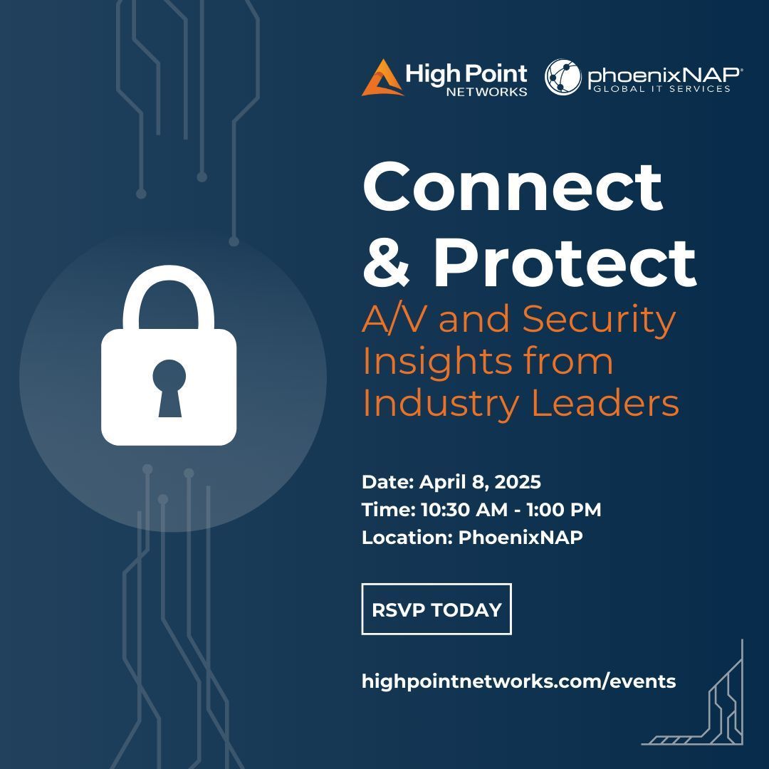 phoenixnap's tweet image. 🚨 AV &amp;amp; #security tech are evolving—join phoenixNAP at Connect &amp;amp; Protect to talk solutions + tour our secure data center! Register: highpointnetworks.com/events/connect…  #SecureInfrastructure #ITInfrastructure