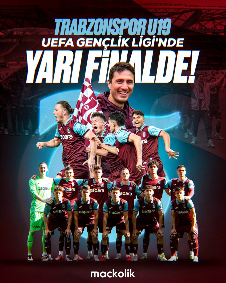 🇹🇷 TARİHİ BAŞARI! 🇹🇷

🏆🌪️ TRABZONSPOR U19, UEFA GENÇLİK LİGİ'NDE YARI FİNALDE!