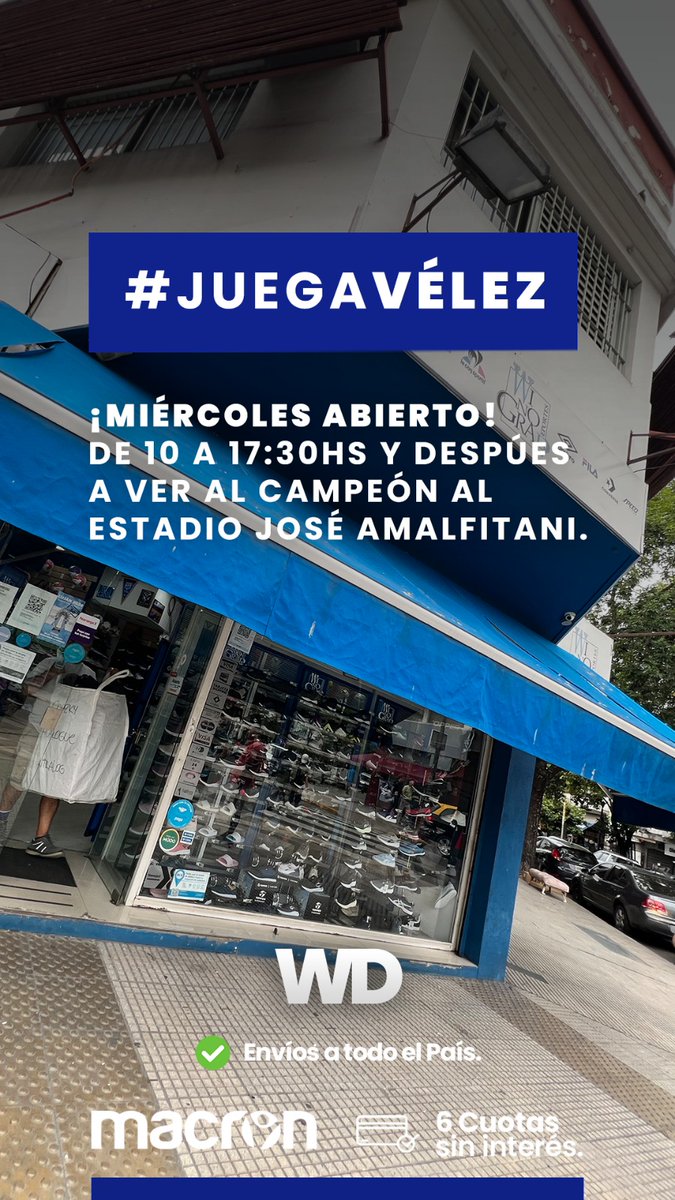 Hasta las 1730hs, después #juegavelez