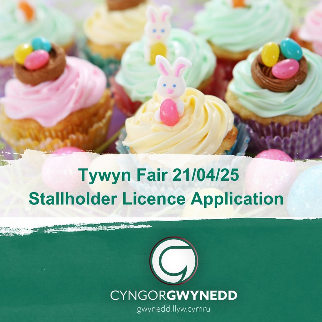 Cyngor Gwynedd (@cyngorgwynedd) on Twitter photo TYWYN FAIR - EASTER MONDAY 21/04/2025
In order to improve arrangements and safety, all stallholders are now required to apply for their licence and pay the fee in advance.
To make an application e-mail: gwaithstryd@gwynedd.llyw.cymru or contact Ceri Thomas on 01766 771000. TYWYN FAIR - EASTER MONDAY 21/04/2025
In order to improve arrangements and safety, all stallholders are now required to apply for their licence and pay the fee in advance.
To make an application e-mail: gwaithstryd@gwynedd.llyw.cymru or contact Ceri Thomas on 01766 771000.