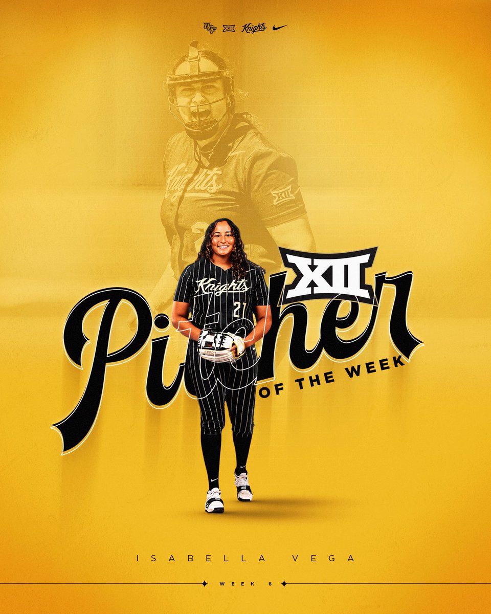 UCF Softball (@ucf_softball) on Twitter photo You thought we were done?
<a href="/IsabellaV2023/">Isabella Vega</a> brings home her first career <a href="/Big12Conference/">Big 12 Conference</a> Pitcher of the Week honor, and our third this season! 👏👏👏
📰 ucfknights.com/VegaPOTW1 You thought we were done?
<a href="/IsabellaV2023/">Isabella Vega</a> brings home her first career <a href="/Big12Conference/">Big 12 Conference</a> Pitcher of the Week honor, and our third this season! 👏👏👏
📰 ucfknights.com/VegaPOTW1