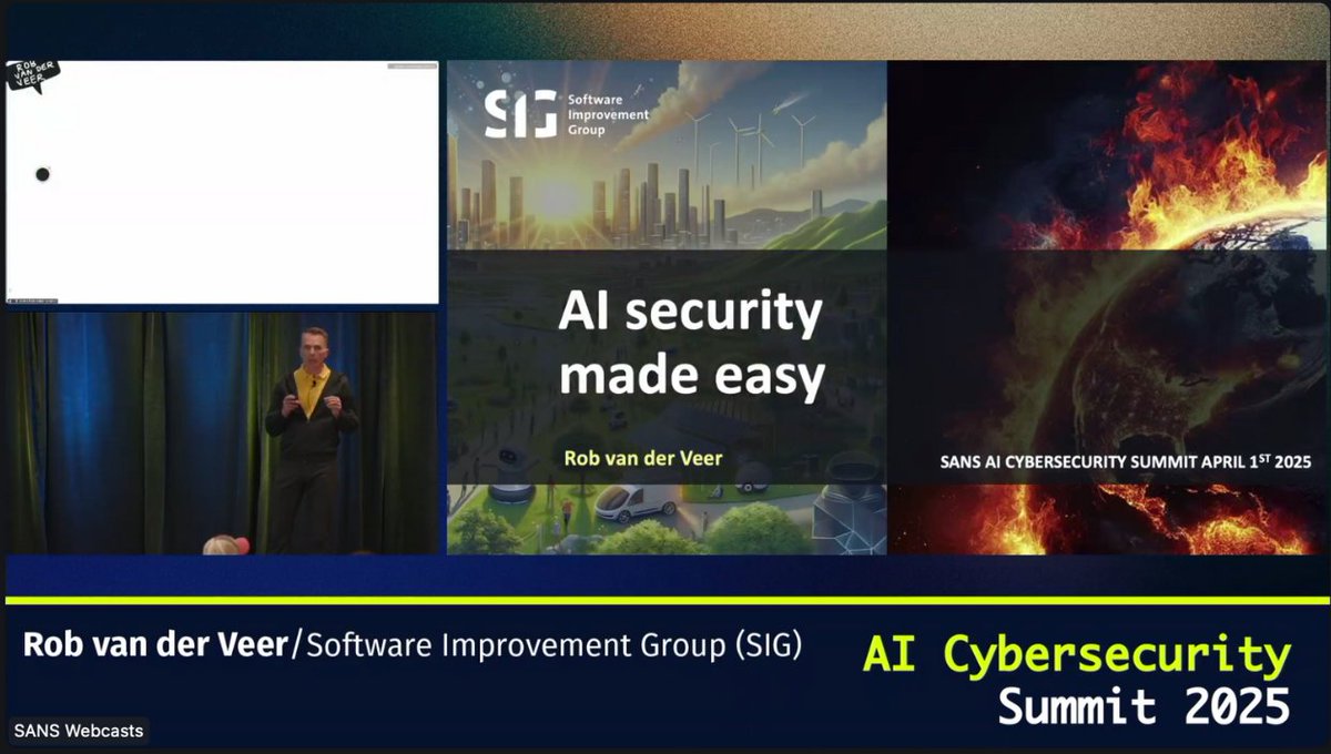 🎤 .<a href="/robvanderveer/">Rob van der Veer</a> is cutting through the noise to share a practical framework for securing AI systems — built by the OWASP AI Exchange and shaping upcoming global standards. Join now to get some clear, actionable guidance.

➡️ Register for Free &amp; Join: sans.org/u/1yWO